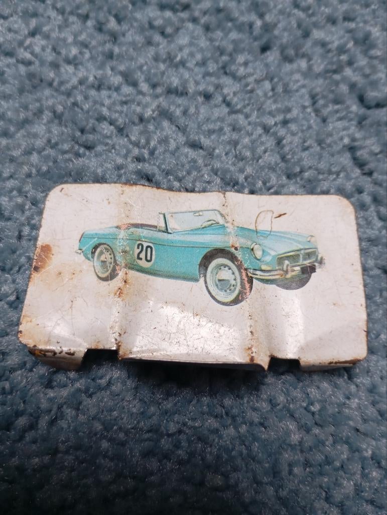 Vintage MGB metaal reclame, Verzenden, Gebruikt, Reclamebord