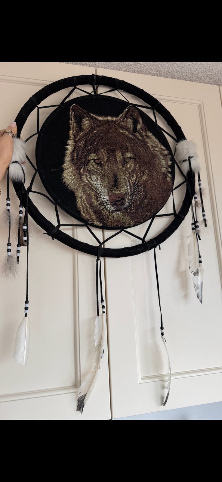 Dromenvanger met wolf design en veren, Ophalen, Zwart, Overige stijlen, Zo goed als nieuw