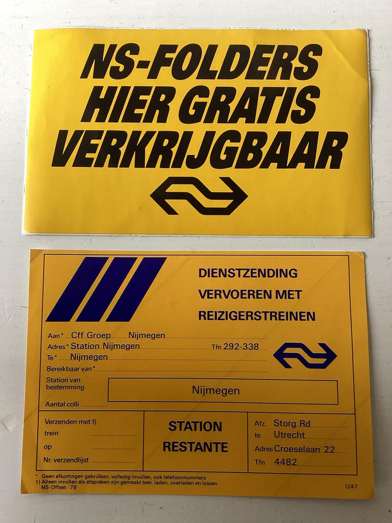 2 stickers Nederlandse Spoorwegen (NS), Verzamelen, Verzenden, Zo goed als nieuw