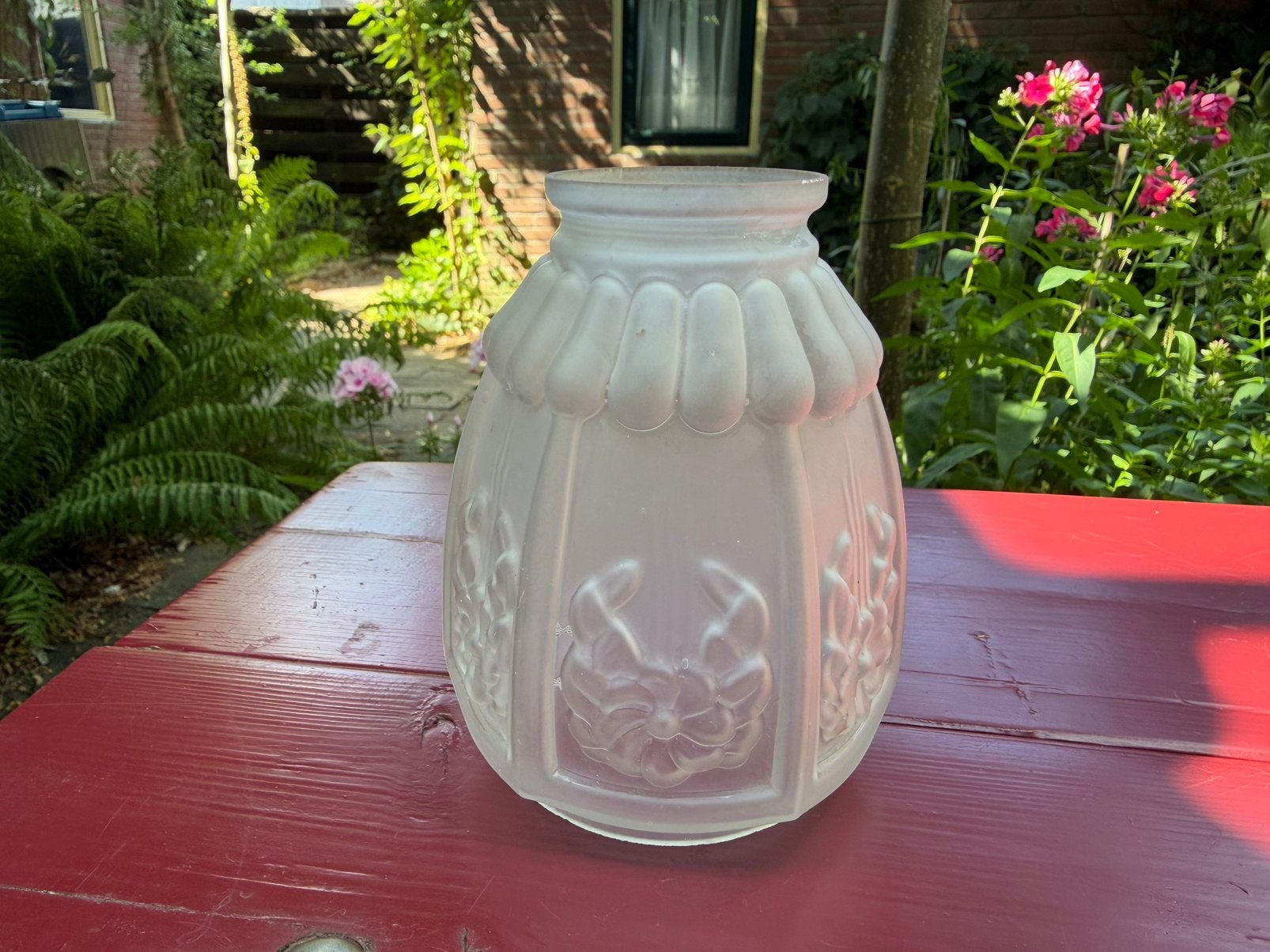 Diverse antieke lampenkappen, hang, glas, Huis en Inrichting, Ophalen of Verzenden, Glas