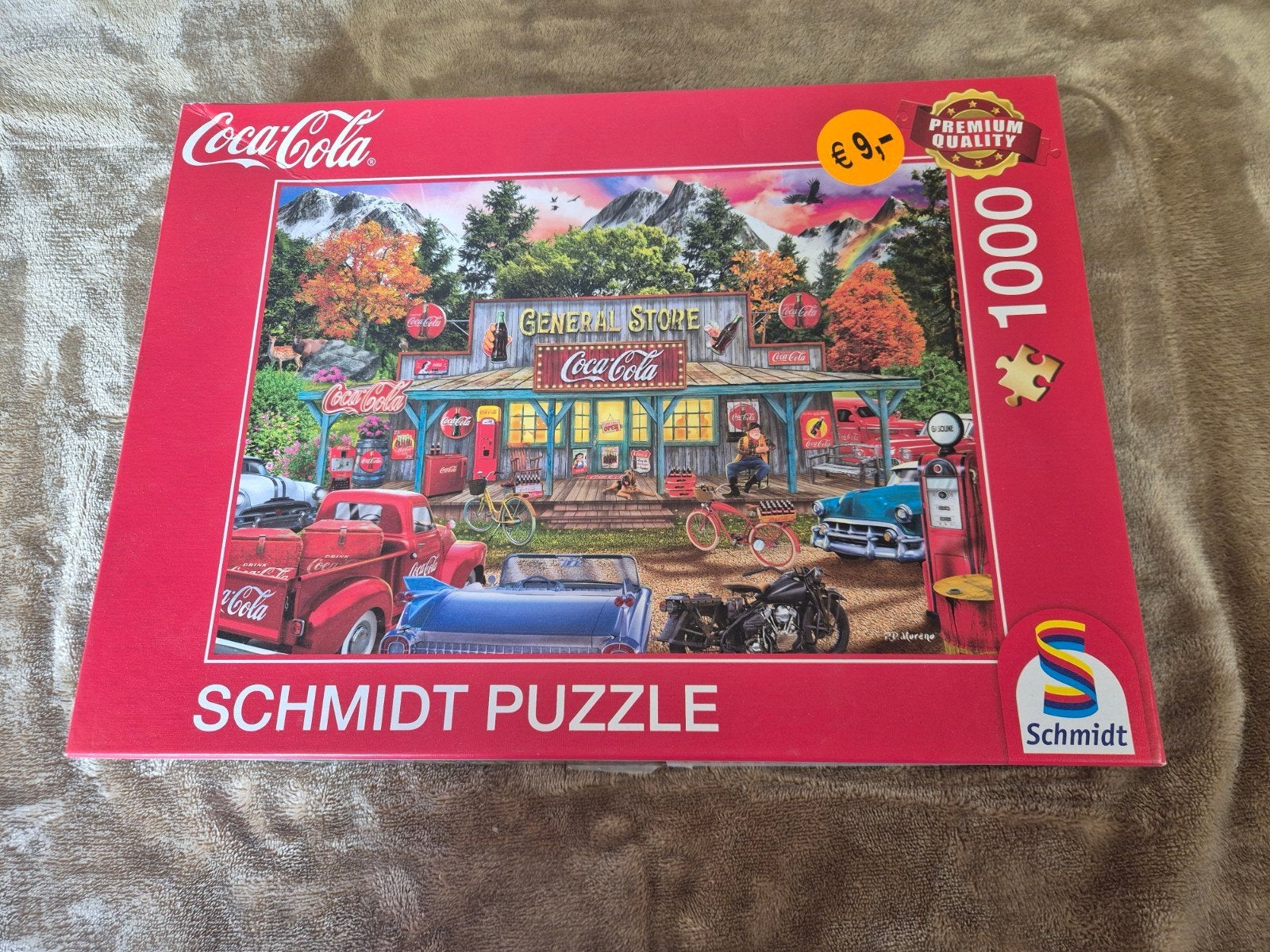 Coca cola schmidt puzzle. 1000 stukjes. 1x gepuzzeld, Ophalen of Verzenden, 500 t/m 1500 stukjes, Zo goed als nieuw, Legpuzzel
