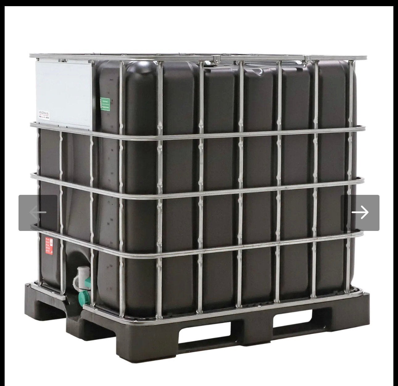 Ibc container zwart 1000liter, Ophalen, Kunststof, Gebruikt, Met kraantje