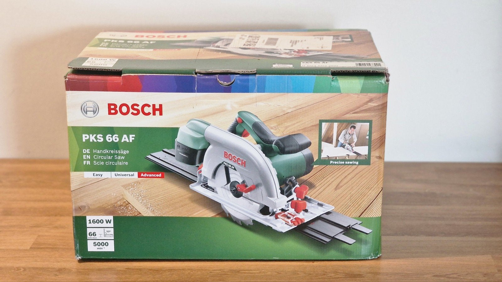Bosch PKS 66 AF Cirkelzaag - Zo goed als nieuw, Cirkelzaag, Nieuw, Ophalen of Verzenden, 30 tot 70 mm