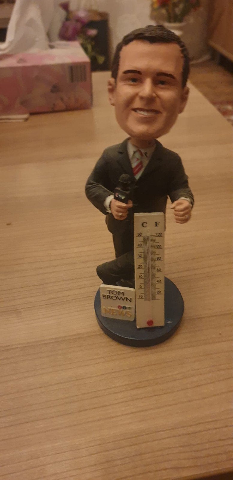 Thermometer met standbeeld, Ophalen, Zo goed als nieuw, Overige onderwerpen