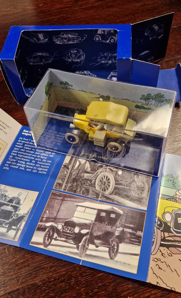 Modelauto 1:43 Kuifje in Congo T Ford., Ophalen, Zo goed als nieuw, Auto, Overige merken