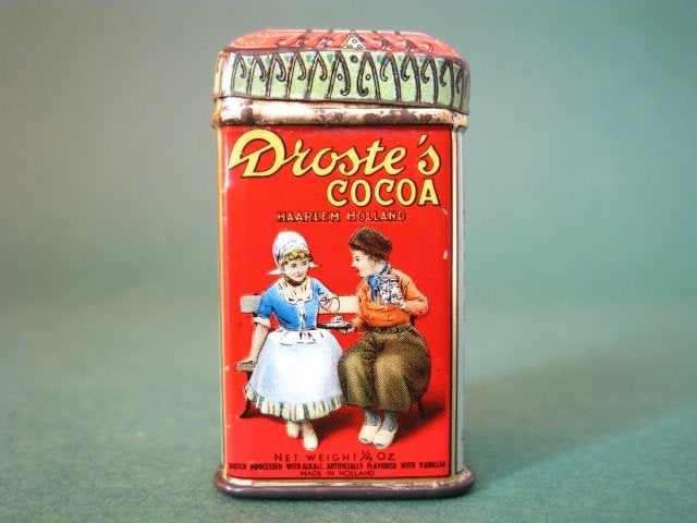 Droste cacao monster blik export USA 1950, Verzamelen, Ophalen of Verzenden, Zo goed als nieuw, Overige, Droste
