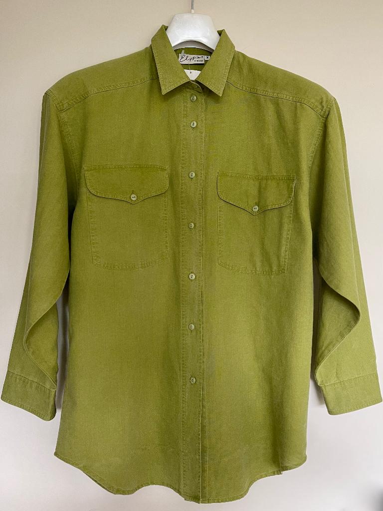 olijfgroene blouse van katoen van Elysio, Maat 38/40 (M), Nieuw, Ophalen of Verzenden, Elysio