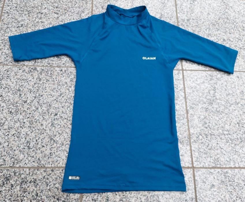 Snorkel shirt, duik shirt, surf shirt: UPF 50+ bescherming, Ophalen of Verzenden, Maat 46 (S) of kleiner, Blauw