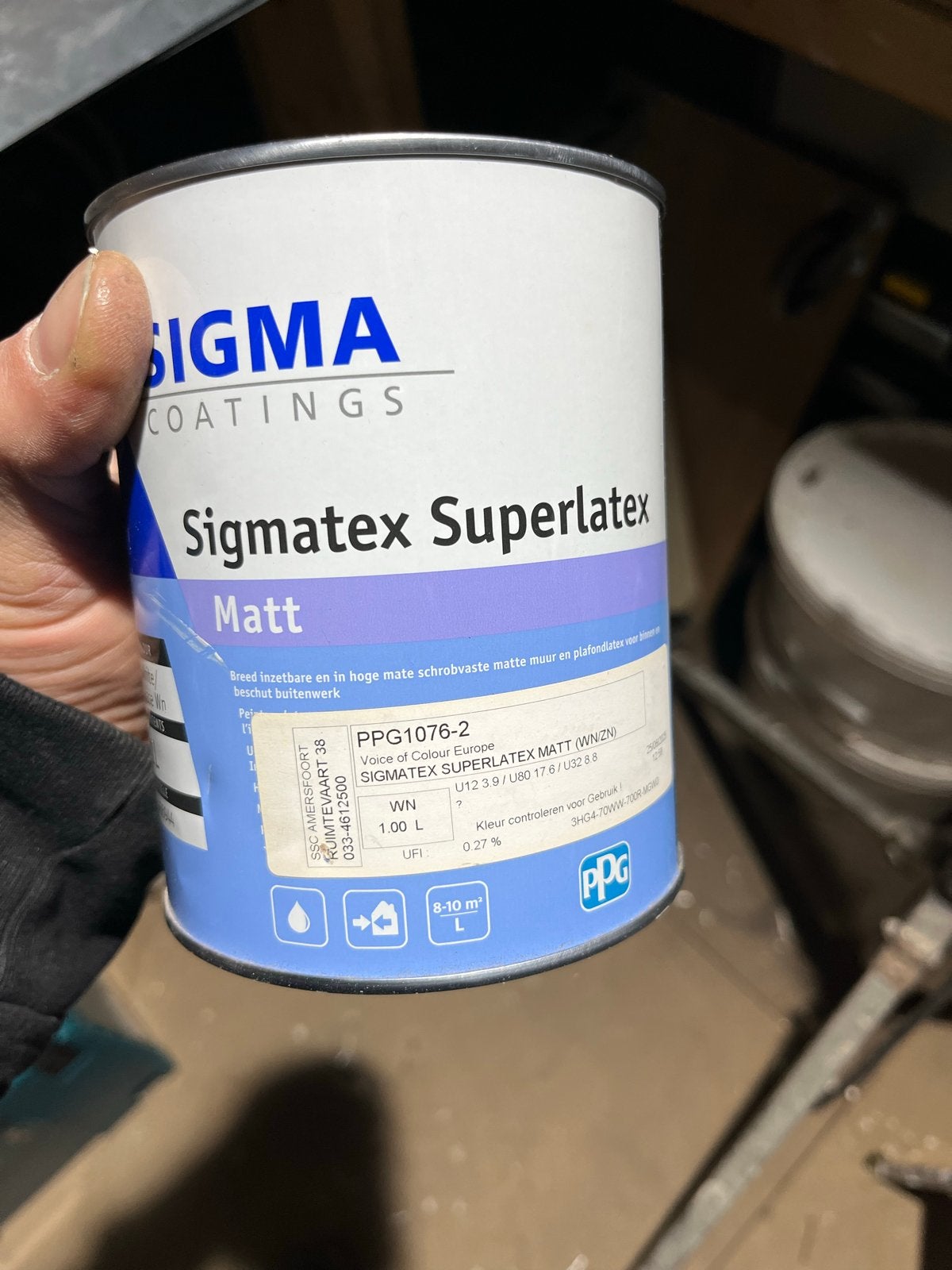 Sigmatex Superlatex Matt - PPG1076-2 (1 liter), Ophalen, Beige, Nieuw, Verf