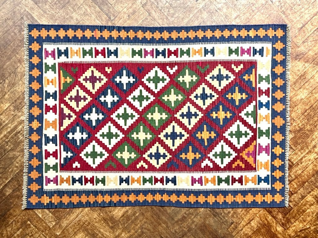 Kelim vloerkleed / tapijt 180 x 125cm, Ophalen, 100 tot 150 cm, Zo goed als nieuw, 150 tot 200 cm