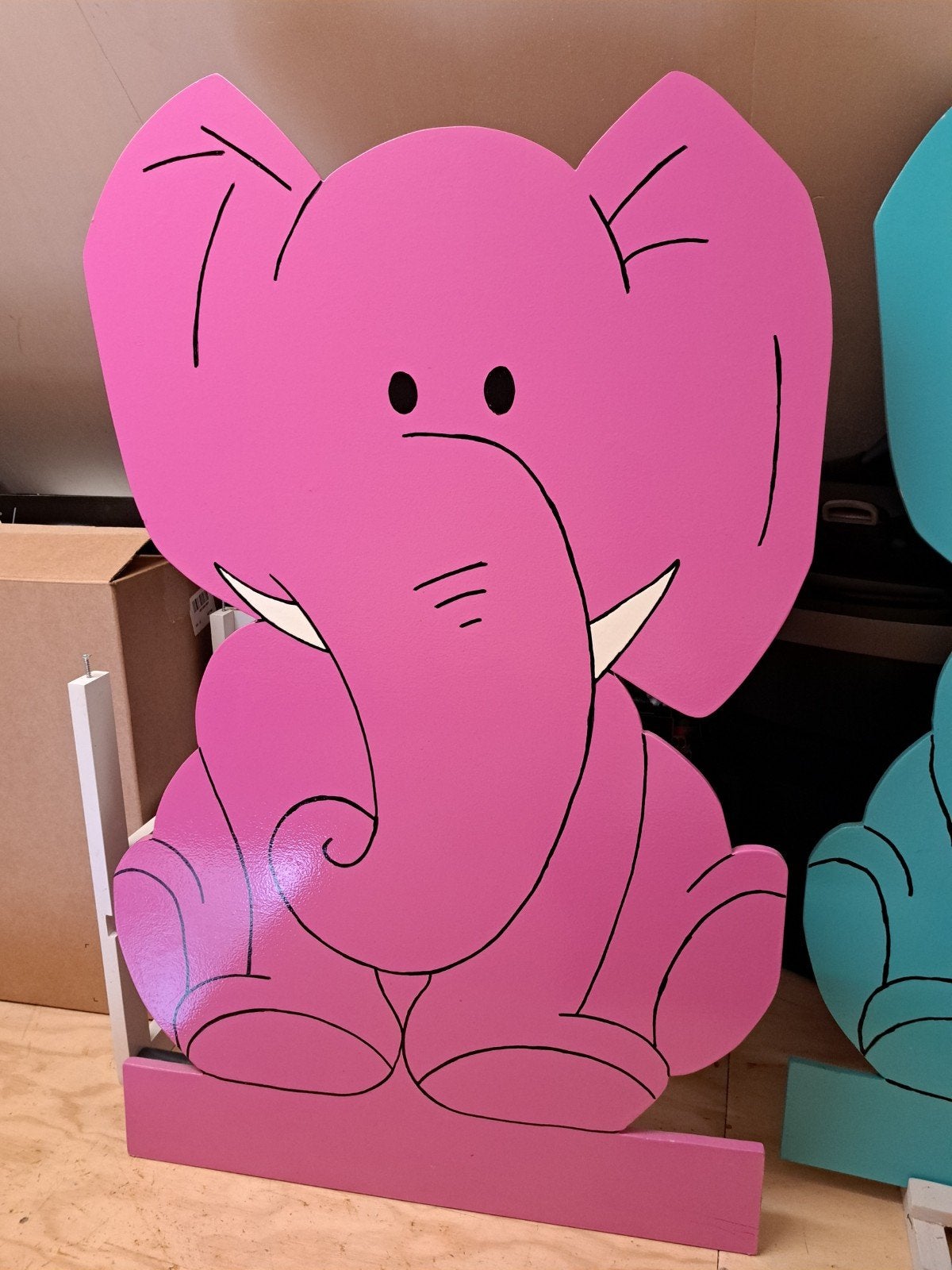 Geboortebord olifant (meisje/jongen) - zelf naam toevoegen, Ophalen