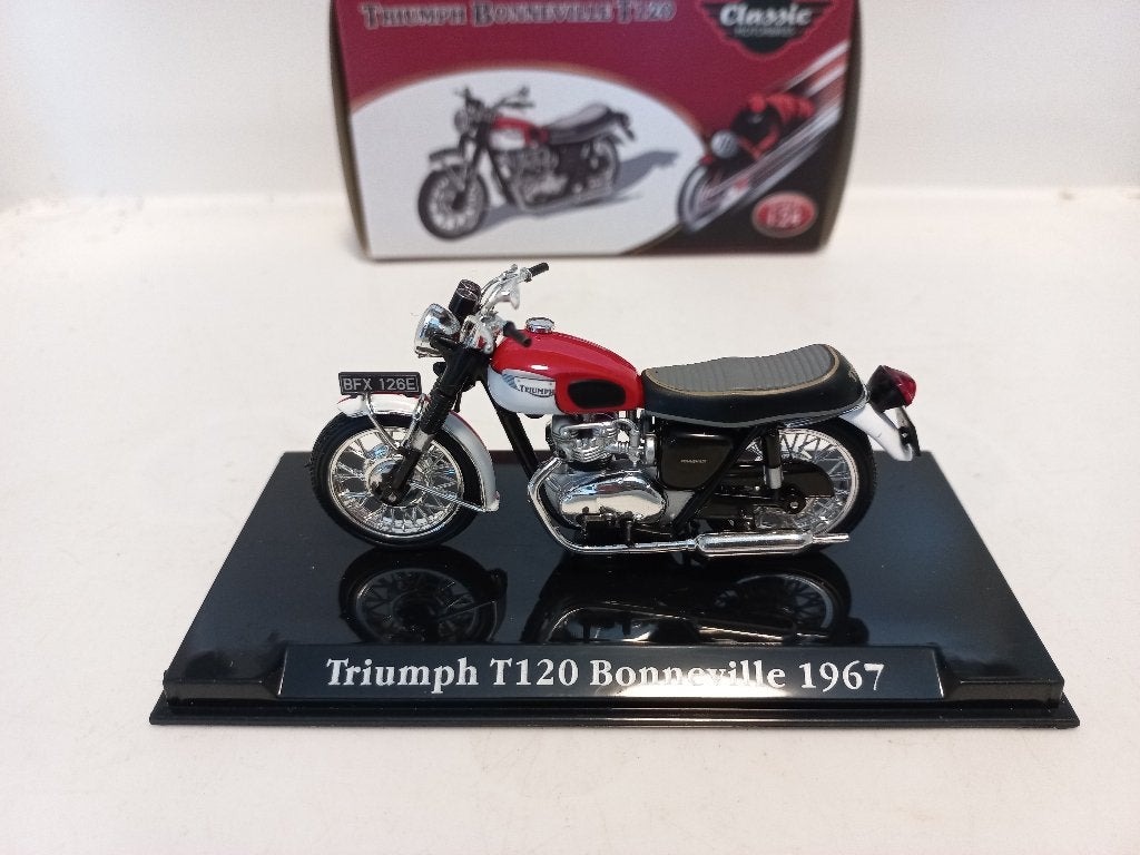 Triumph Bonneville T120 Classic Motorbikes Atlas 1:24, Ophalen of Verzenden, Nieuw, Motor, Overige merken