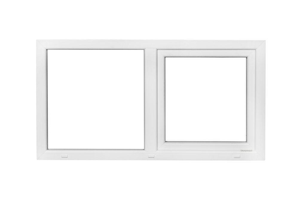 Kunststof Draaikiep-Vast Kozijn | 150 x 80 cm | -2601-, Kunststof, Raamkozijn, Niet ingevuld, Nieuw