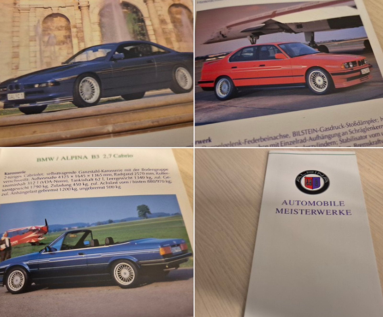 1990 BMW ALPINA E30 E36 M3 3 serie, B7 850i E31 coupés E32 7, Ophalen of Verzenden, Zo goed als nieuw, BMW