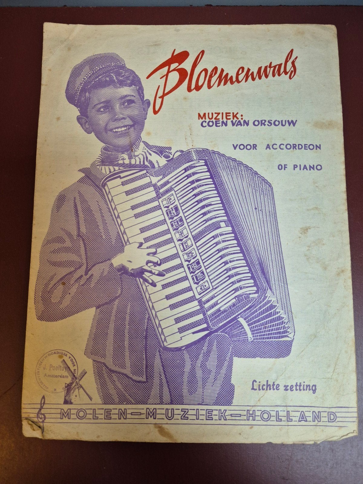 Bloemenwals - Coen van Orsouw - Accordeon/Piano bladmuziek, Ophalen of Verzenden