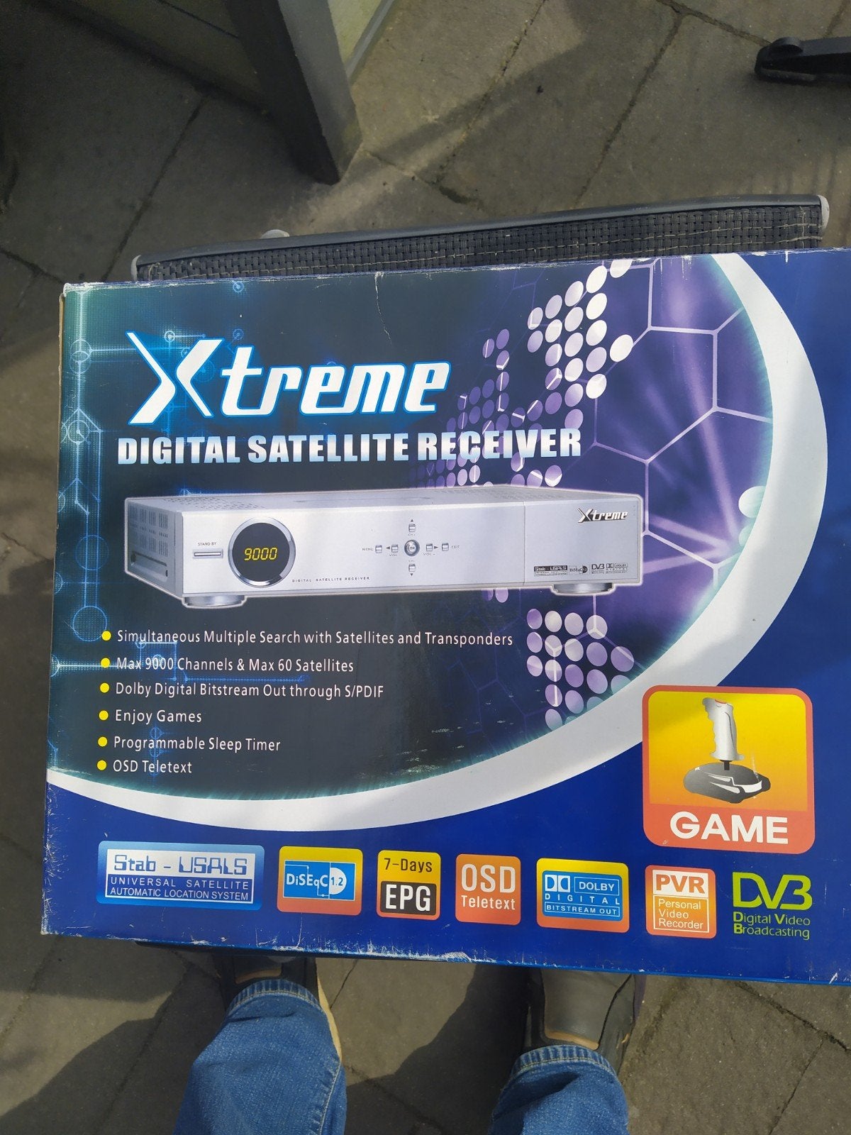 Xtreme Digitale Satelliet Ontvanger 9000 met PVR, Ophalen of Verzenden, Gebruikt, Decoder