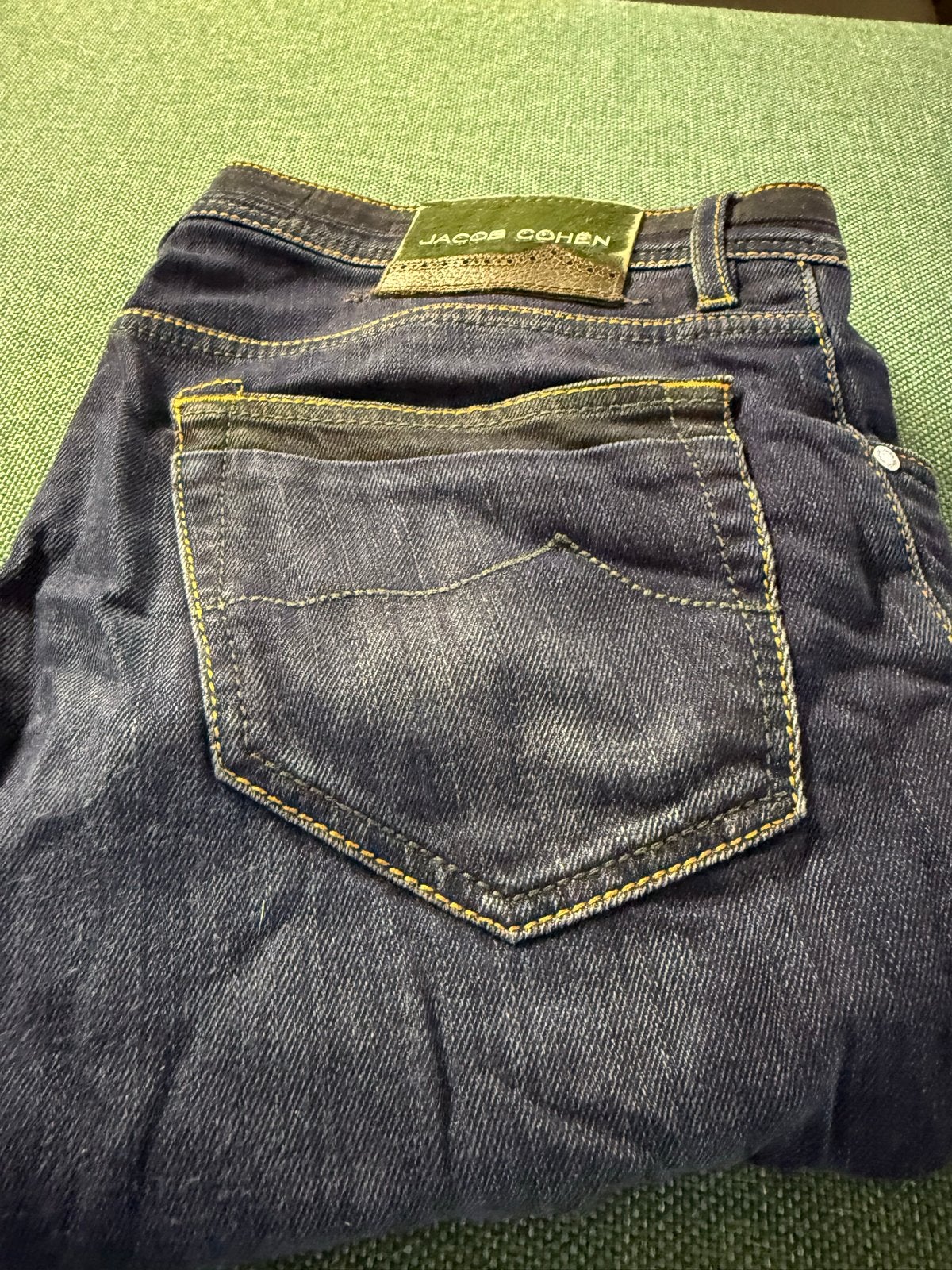 Jacob Cohen Jeans - Donkerblauw - Maat W33, Ophalen of Verzenden, Zo goed als nieuw, Blauw, W33 - W34 (confectie 48/50)