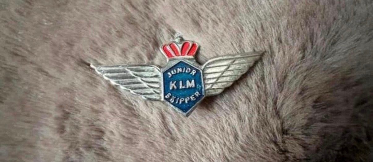Klm junior skipper speldje, Verzamelen, Ophalen of Verzenden, Zo goed als nieuw, Overige onderwerpen