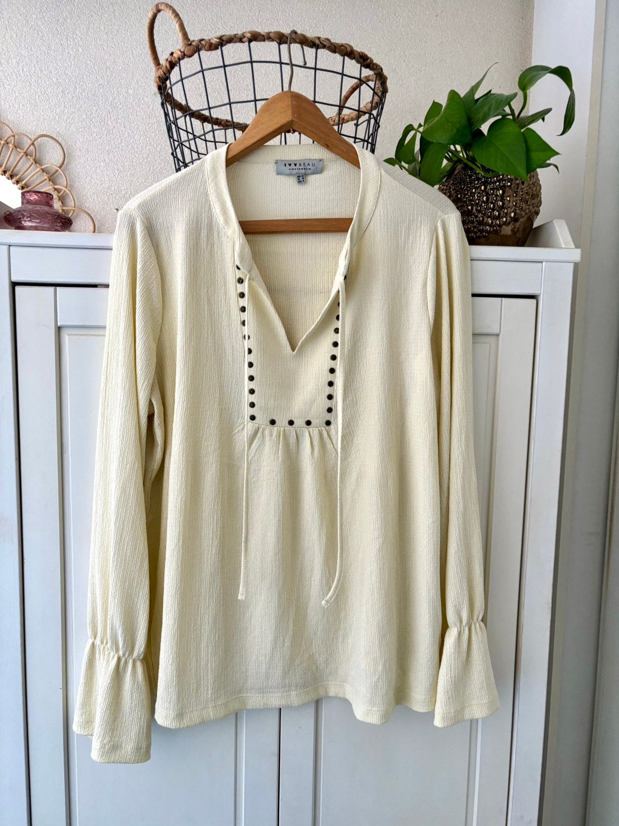 Ivy Beau blouse maat 46, Kleding | Dames, Ophalen of Verzenden, Zo goed als nieuw, Maat 46/48 (XL) of groter, Blauw