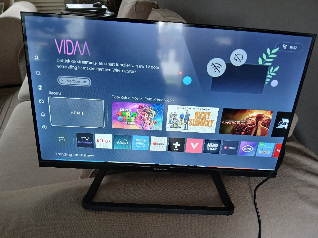 24 inch smart tv, Audio, Tv en Foto, LED, 50 Hz, HD Ready (720p), Zo goed als nieuw