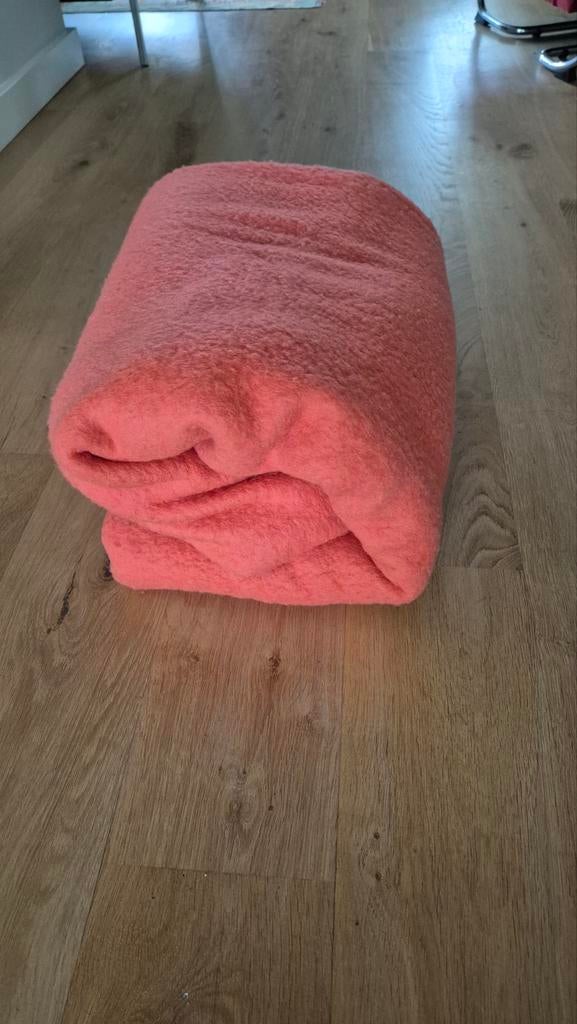 Zware 100% Oranje Wollen Deken - Sole Mio - 240x245cm, Ophalen, Gebruikt
