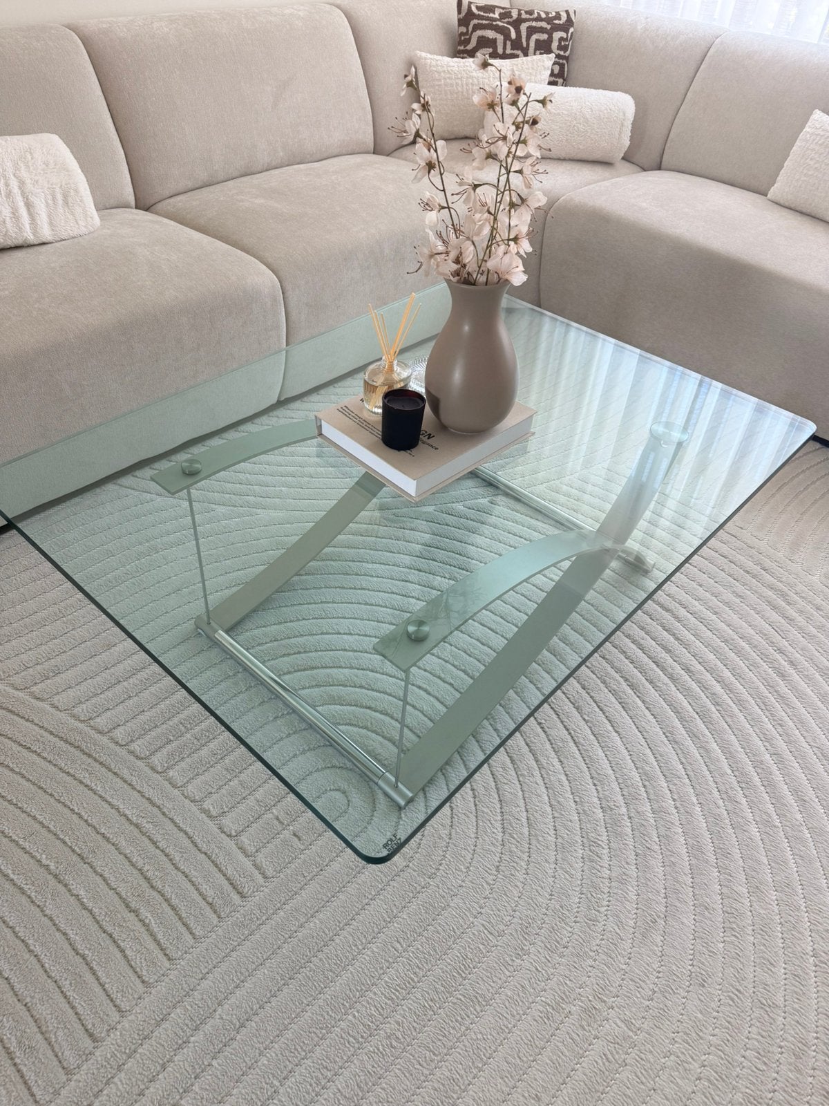 Rolf benz 1150 designer salon tafel en 4 bijzettafels, Ophalen, Zo goed als nieuw, Rechthoekig, 50 tot 100 cm