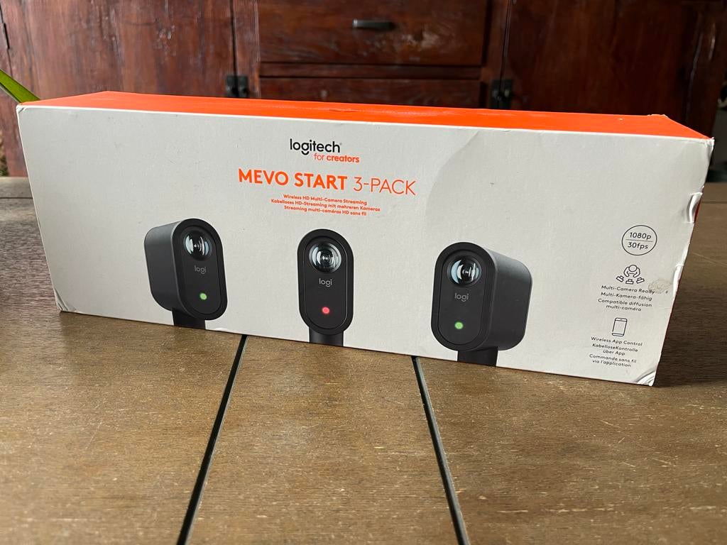 Logitech Mevo Start 3-pack camera set, Full HD, Nieuw, Geheugenkaart, Camera
