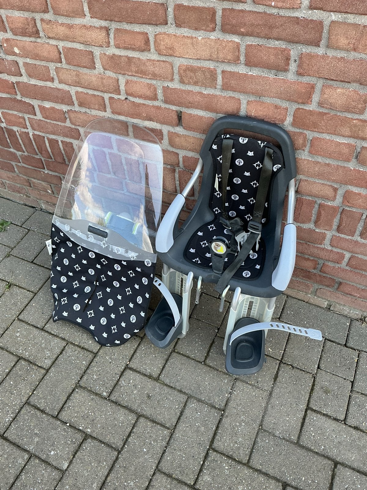 Fietsstoeltje voor met windscherm - gebruikt, Ophalen, Voorzitje, 0 t/m 13 kg, Gebruikt