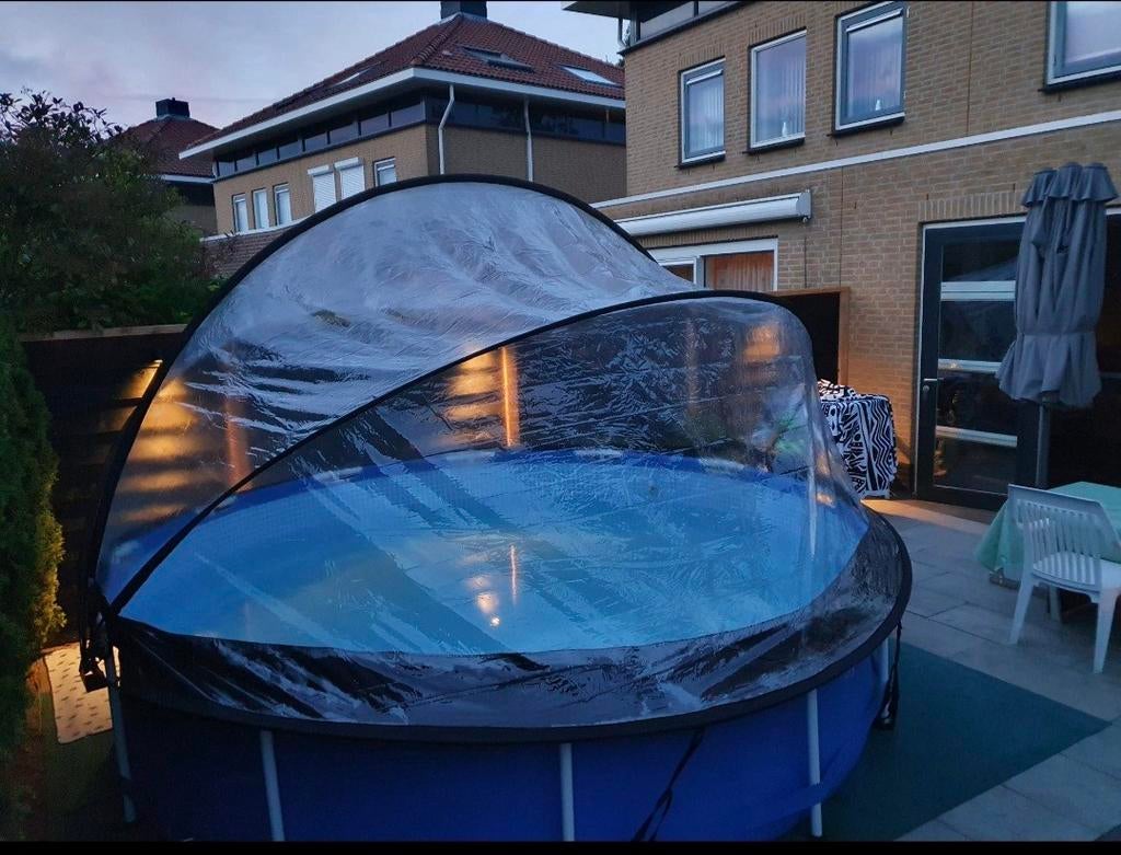 Intex Zwembad 366x84cm met koepel en complete set, Tuin en Terras, Zwembaden, Ophalen, Gebruikt, 80 tot 120 cm, Rond
