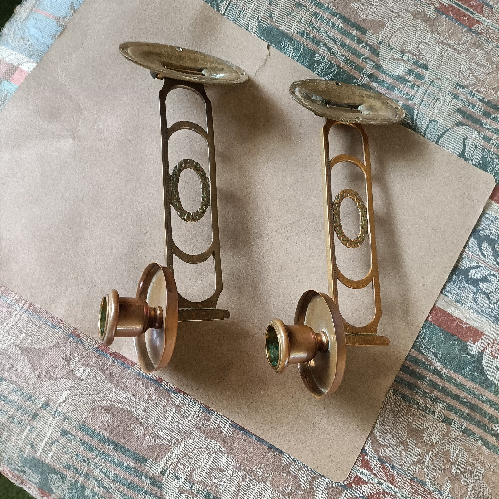 Wand / Piano Kandelaars Koper / Messing, Ophalen of Verzenden, Koper of Brons
