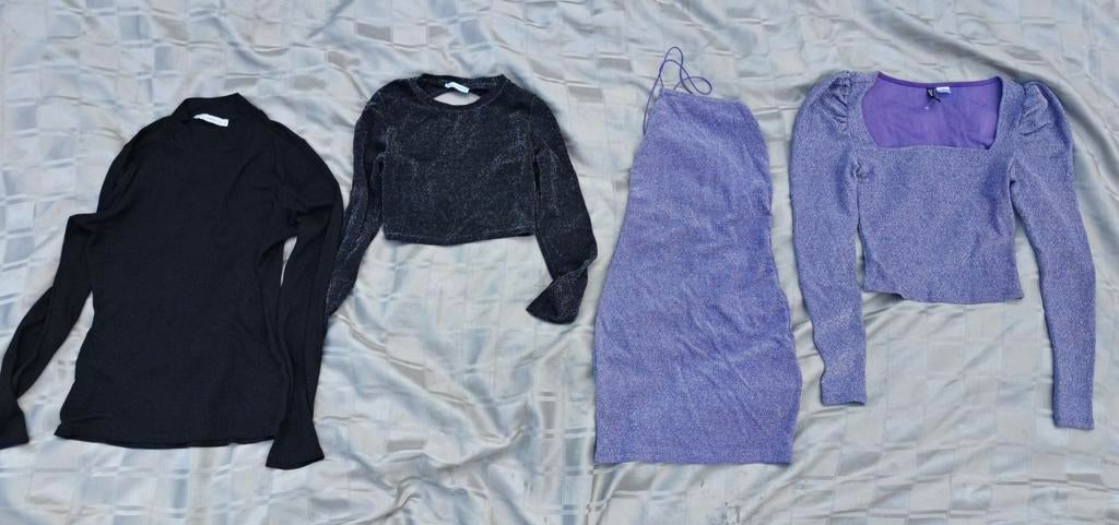 Setje glitter kleding, maat S, Ophalen of Verzenden, Zo goed als nieuw, Maat 36 (S)