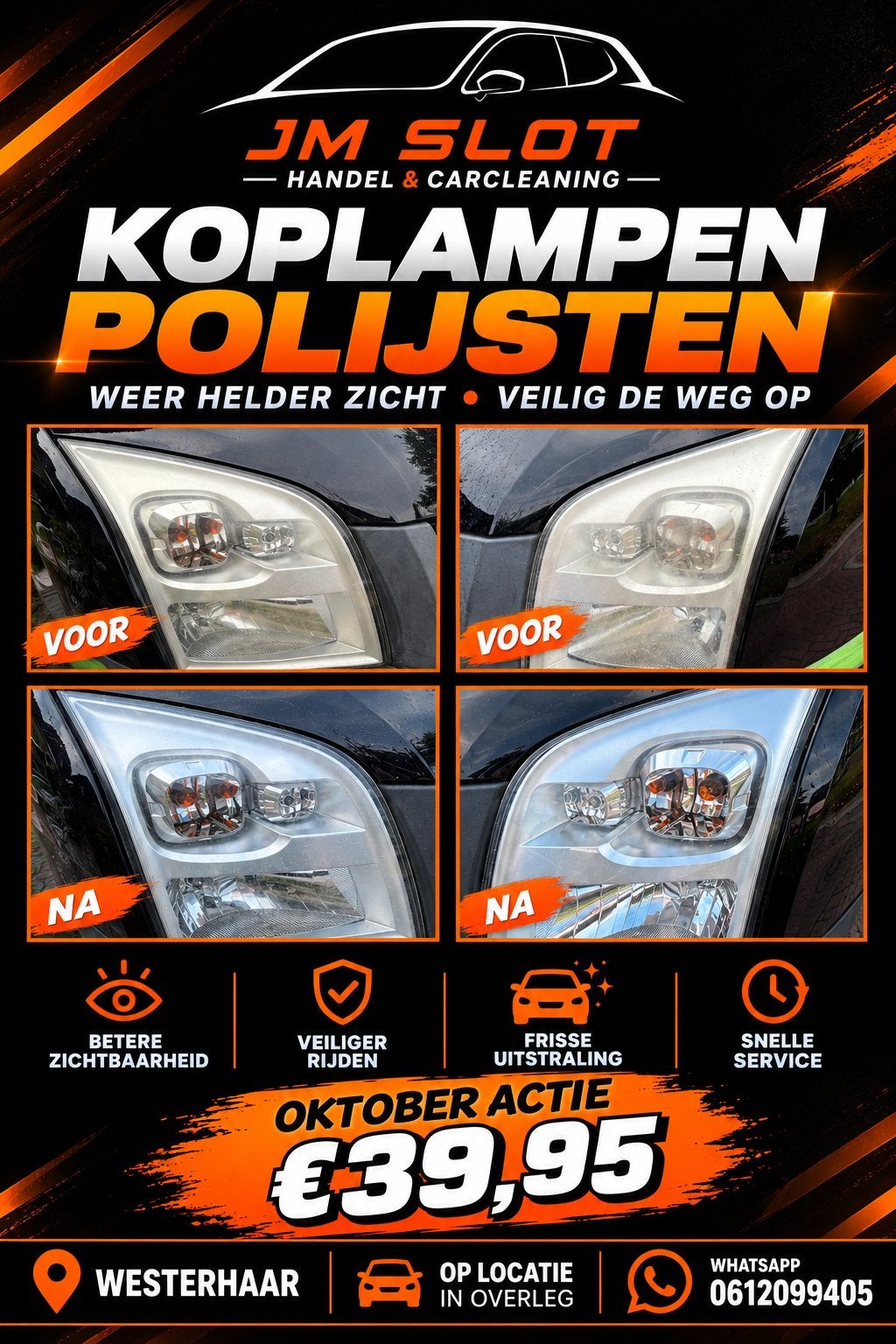 koplampen polijsten maand aanbieding €39,95, Ophalen, Nieuw