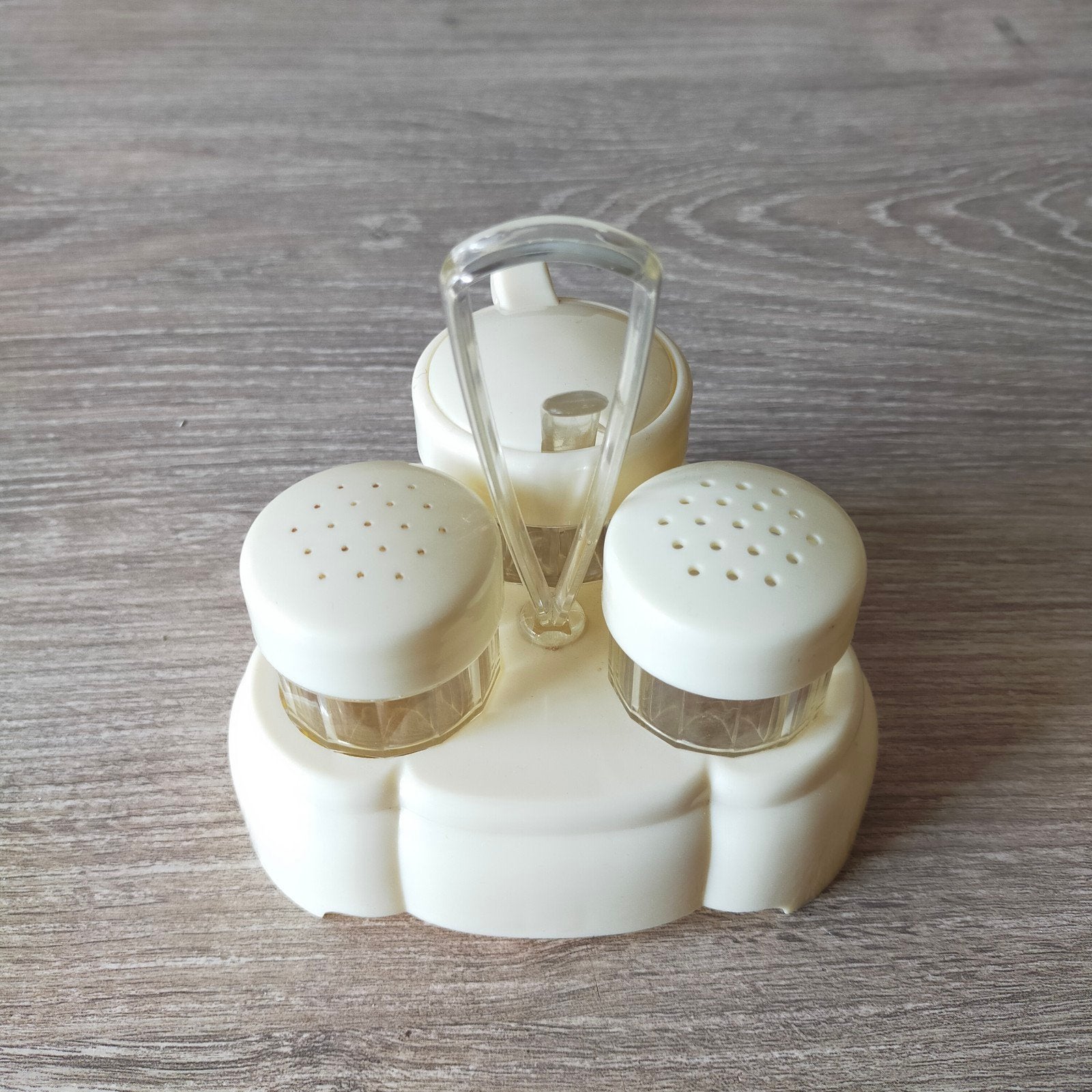 vintage peper en zout stel van kunststof., Ophalen of Verzenden