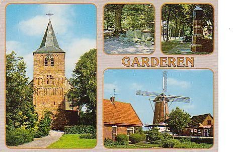 Ansichtkaart	Garderen	4-luik, Verzamelen, Ansichtkaarten | Nederland, Verzenden, 1960 tot 1980, Gelopen, Gelderland