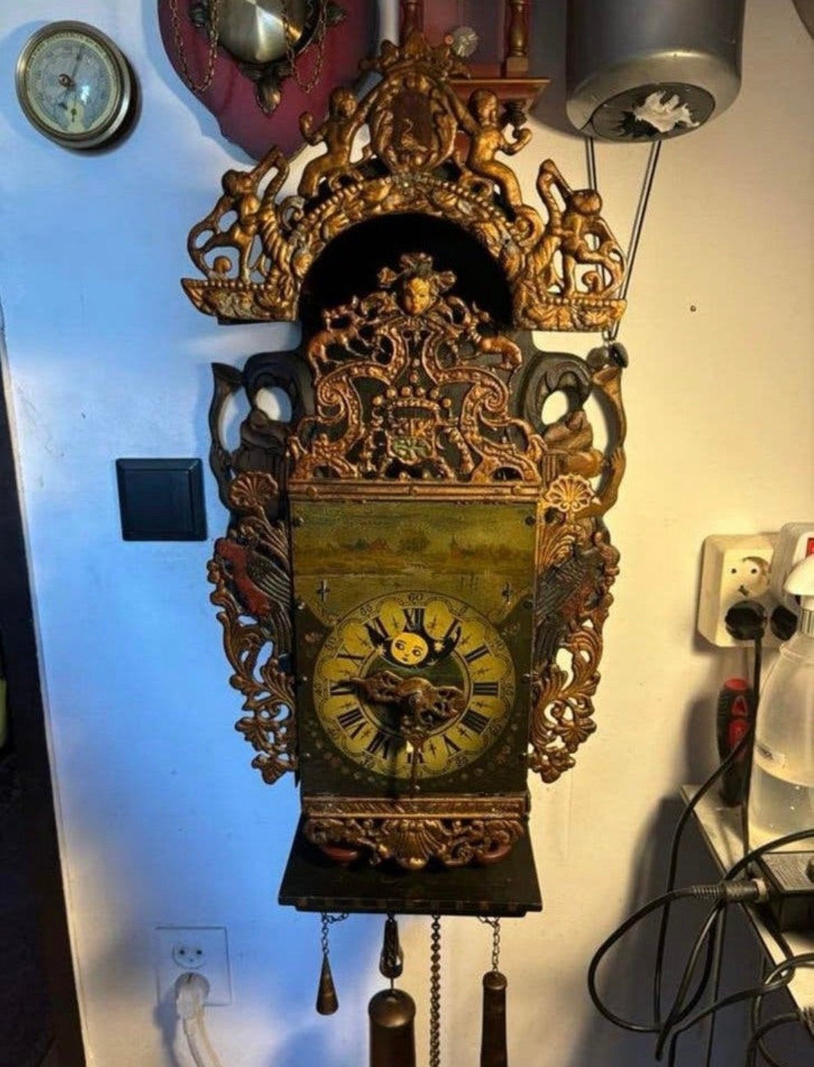Antieke Friese Stoelklok, Ophalen of Verzenden