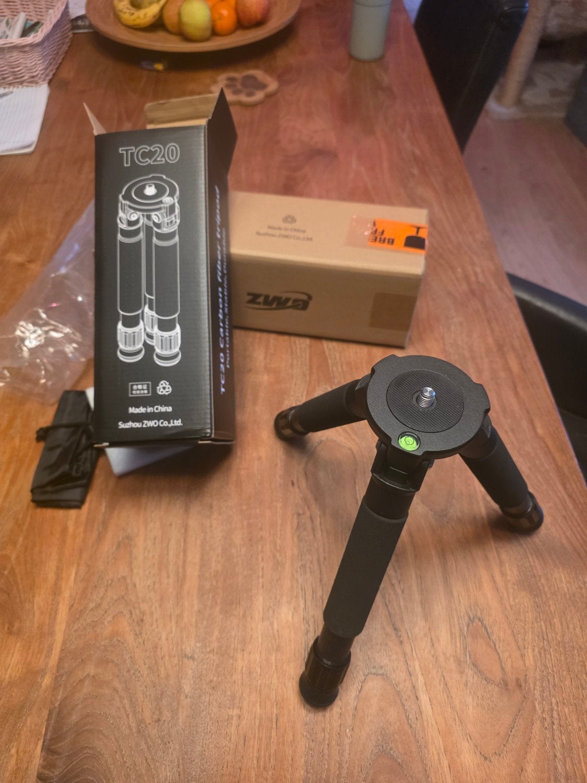ZWO TC20 Ministatief - Nieuw in geopende doos, Ophalen of Verzenden, Nieuw, Minder dan 80 mm