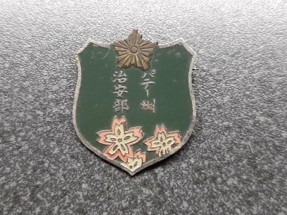 China - Security  Department  - district  Wanchou 29 x 25 mm, Ophalen of Verzenden, Landmacht, Amerika, Embleem of Badge