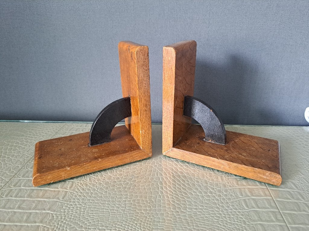 Twee vintage boekensteunen in Art Deco stijl, Ophalen of Verzenden, Gebruikt