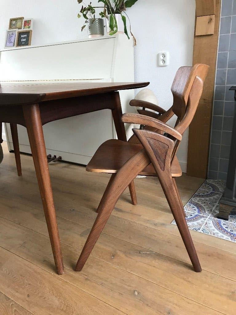 Unieke Arne Hovmand Olsen Mogens Kold stoel vintage teak, Ophalen, Bruin, Zo goed als nieuw, Nvt