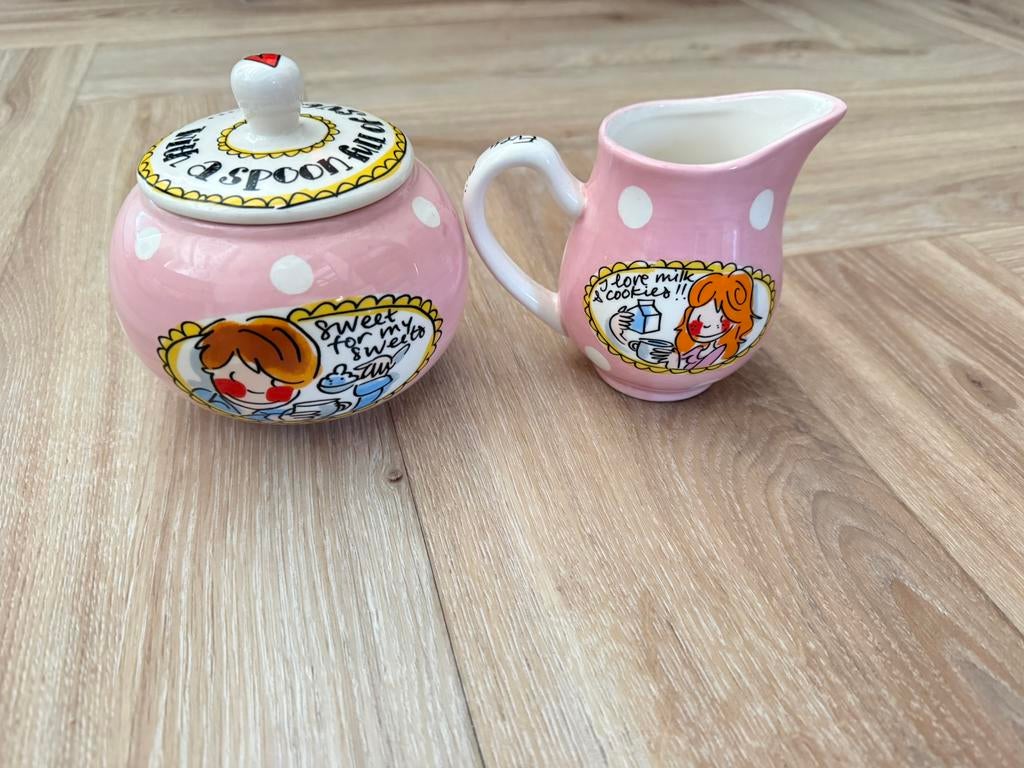 Melk en suiker pot blond amsterdam, Ophalen, Zo goed als nieuw, Aardewerk, Overige typen