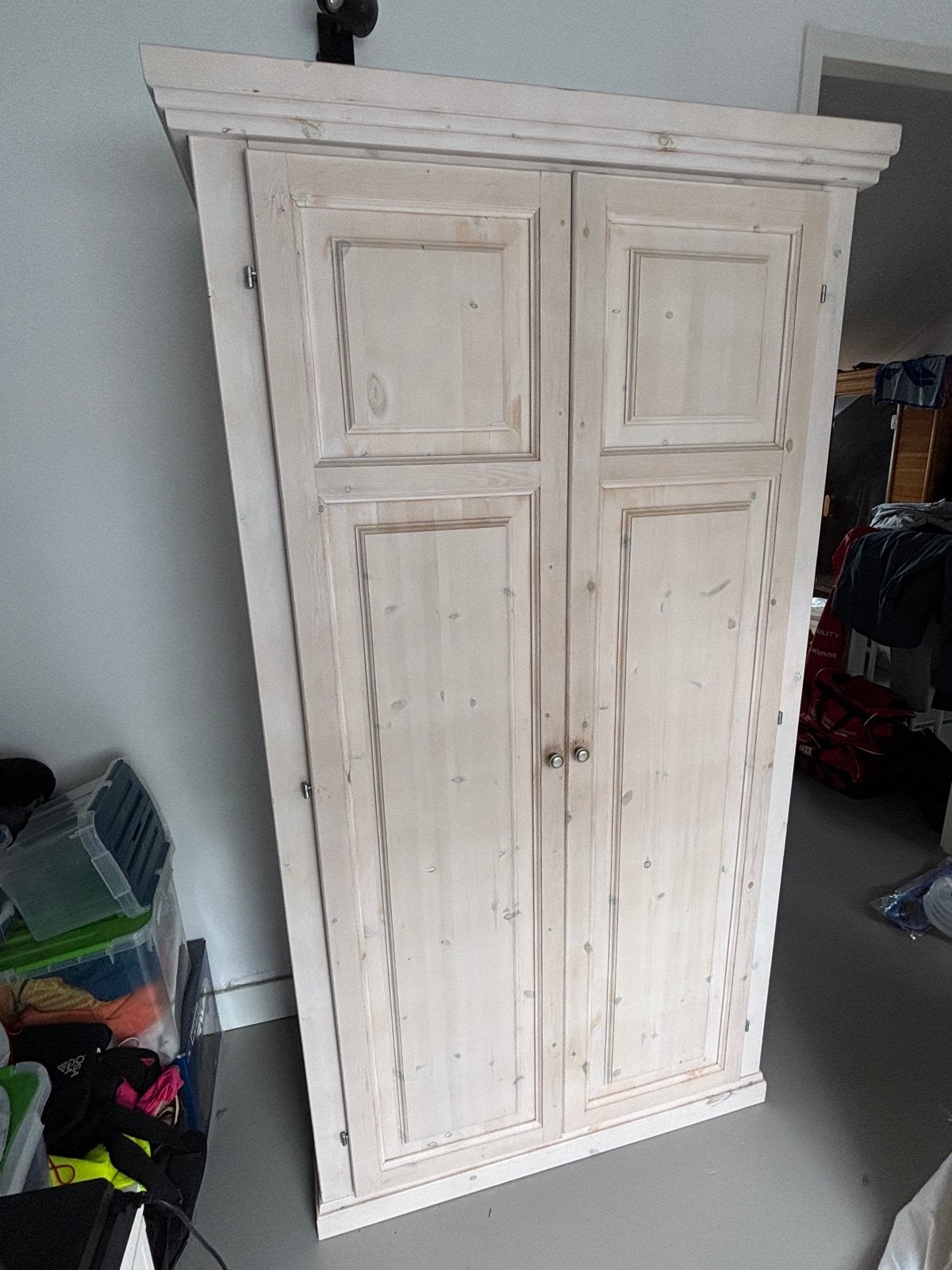 Grenen kledingkast met planken en hangruimte (55x100x193, Ophalen, 50 tot 100 cm, Zo goed als nieuw, 25 tot 50 cm