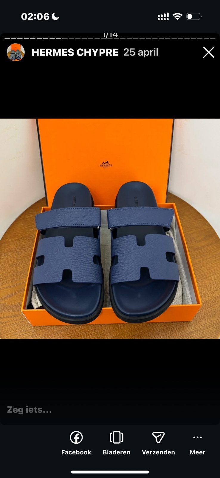 Hermes chypre slipper sandalen elke kleur en maat swipe, Ophalen of Verzenden, Zo goed als nieuw, Zwart