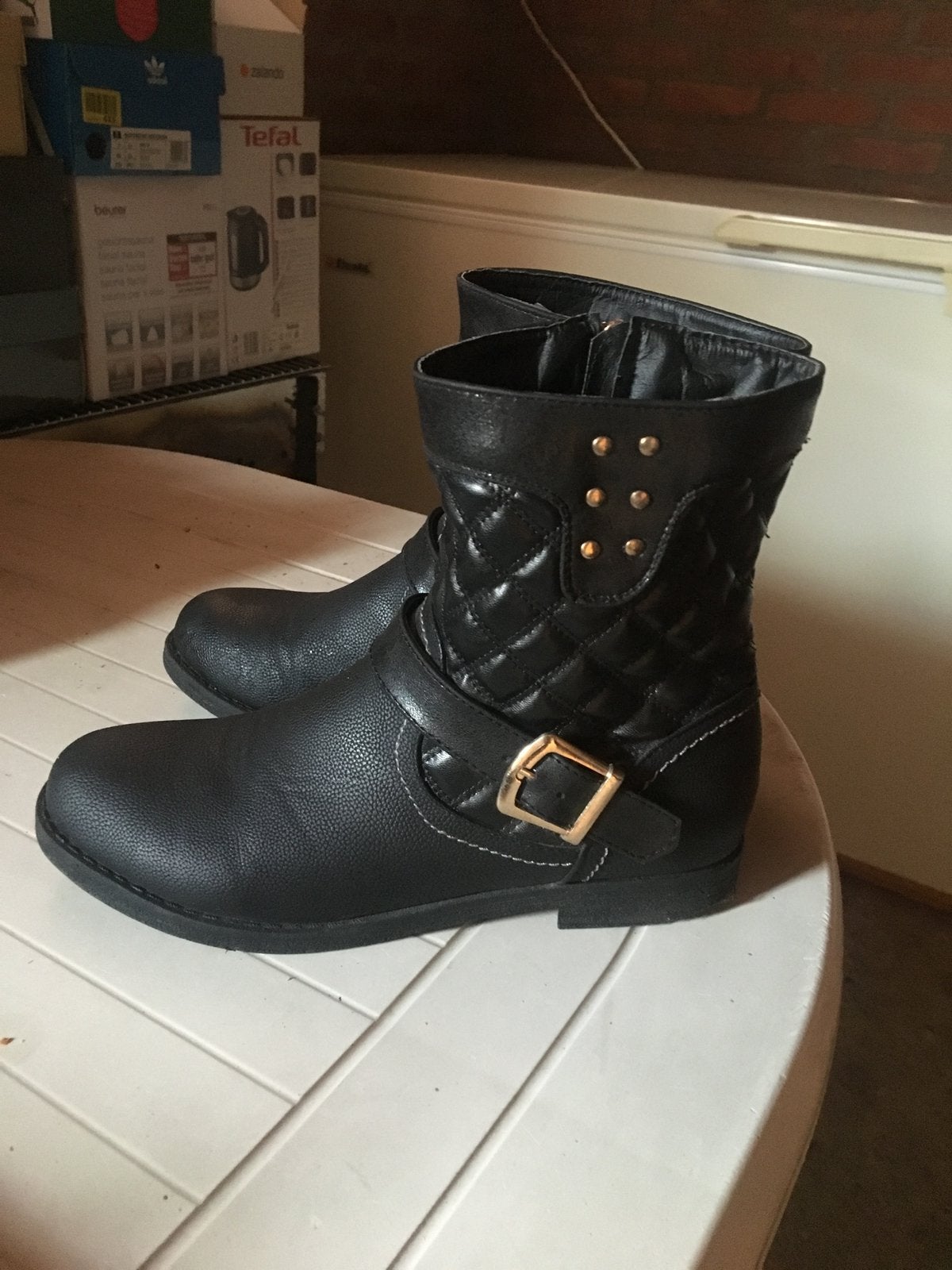 Laarsjes maat 38, Kleding | Dames, Schoenen, Ophalen of Verzenden, Zo goed als nieuw, Zwart
