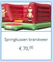 Springkussen brandweer te huur, Ophalen, Overige