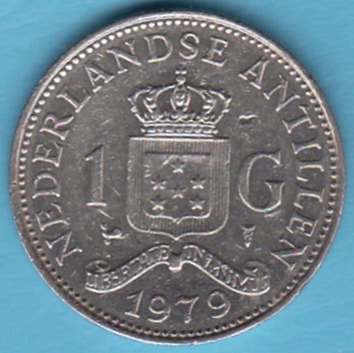 Nederlandse Antillen 1 gulden 1979 Juliana in munthouder, Ophalen of Verzenden, Koningin Juliana, 1 gulden, Losse munt