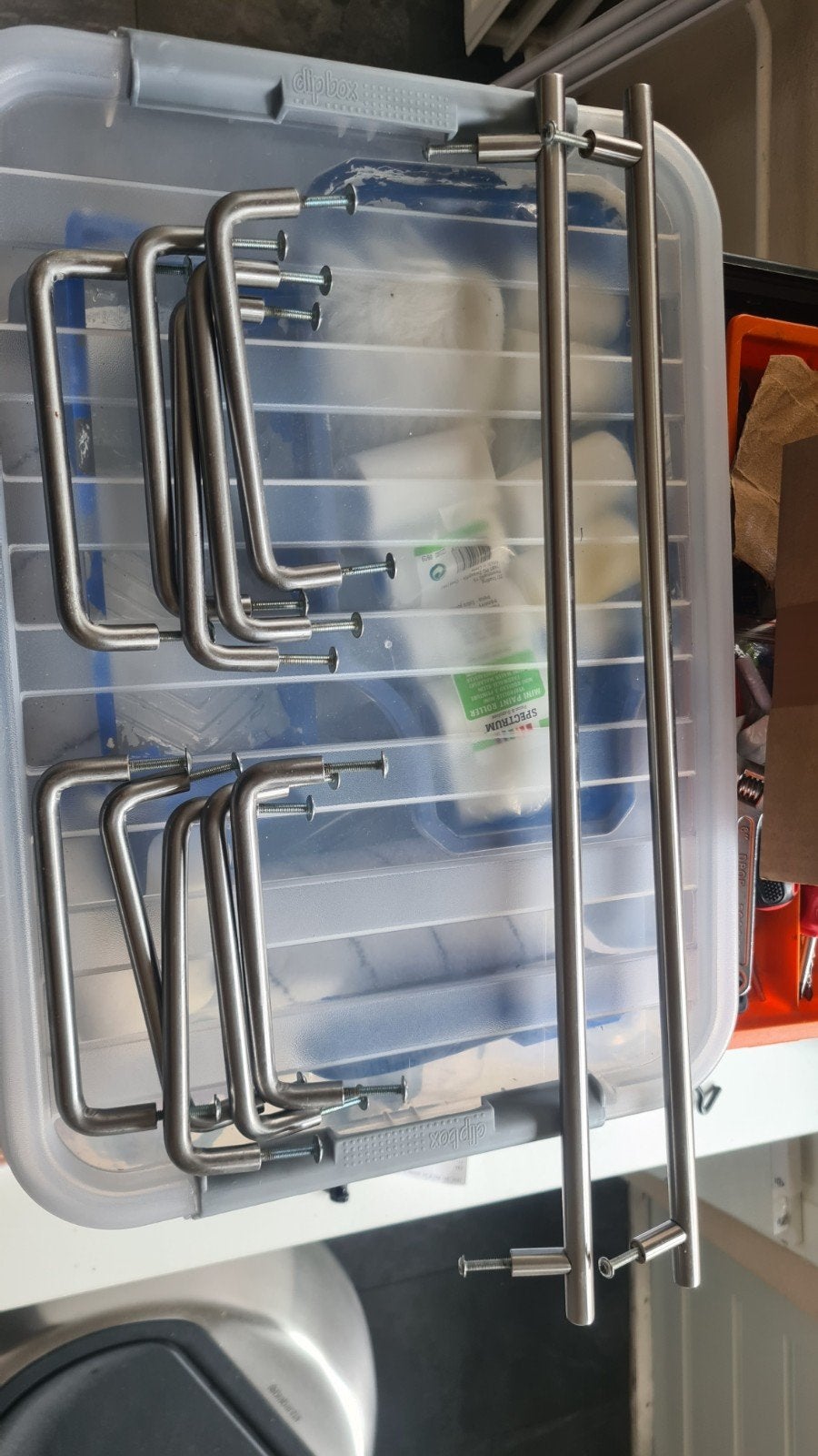 Rvs Keuken handgrepen 128mm en 448mm, Ophalen of Verzenden, Rvs