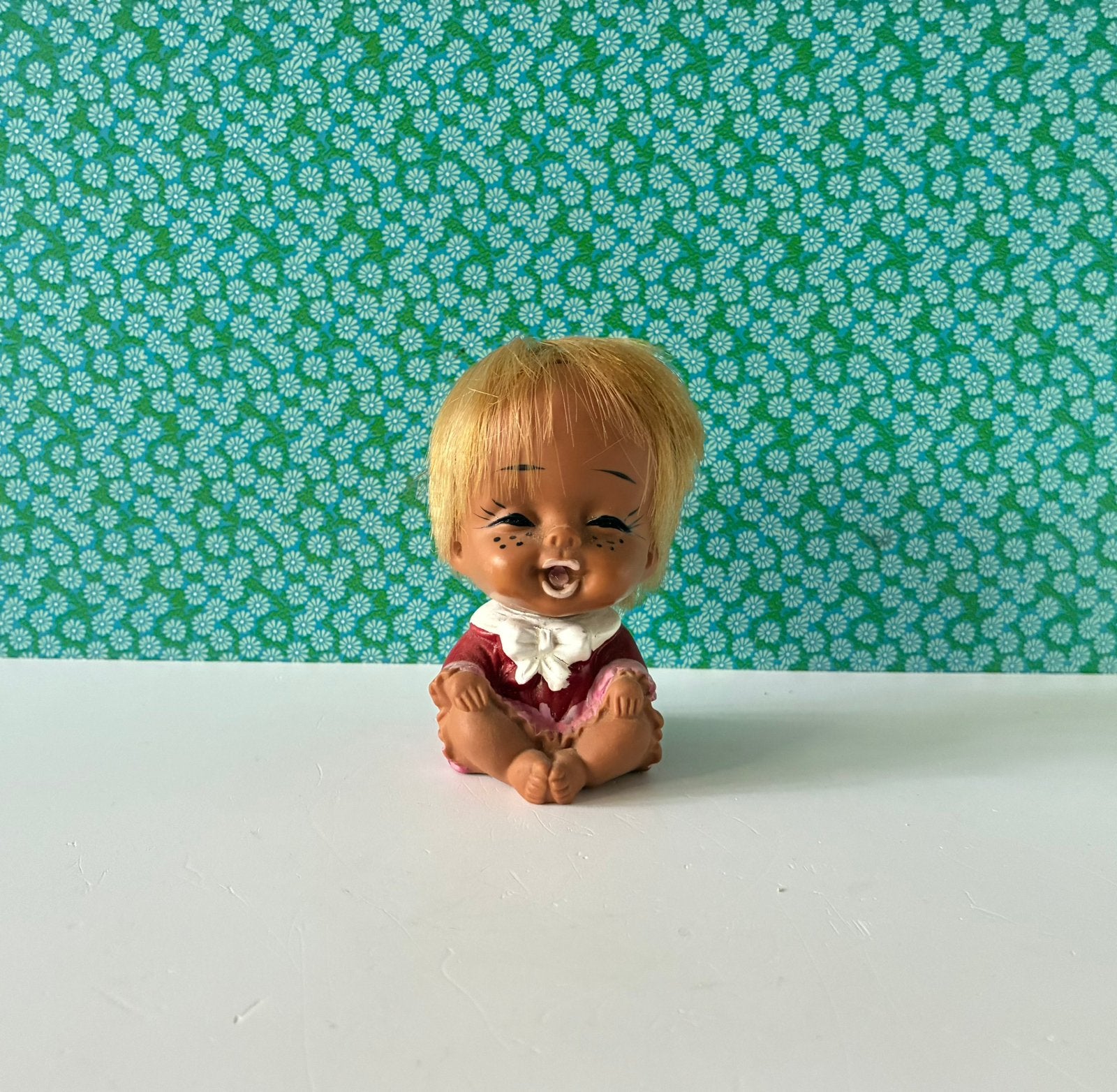 Vintage 70’s emotie popje Japan, Gebruikt, Ophalen of Verzenden, Nvt, Pop