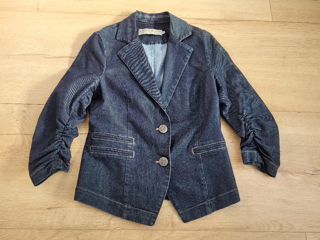 FITT JEANS blauw spijker colbert maat 36 ~ JB0028, Fitt Jeans, Blauw, Ophalen of Verzenden, Zo goed als nieuw