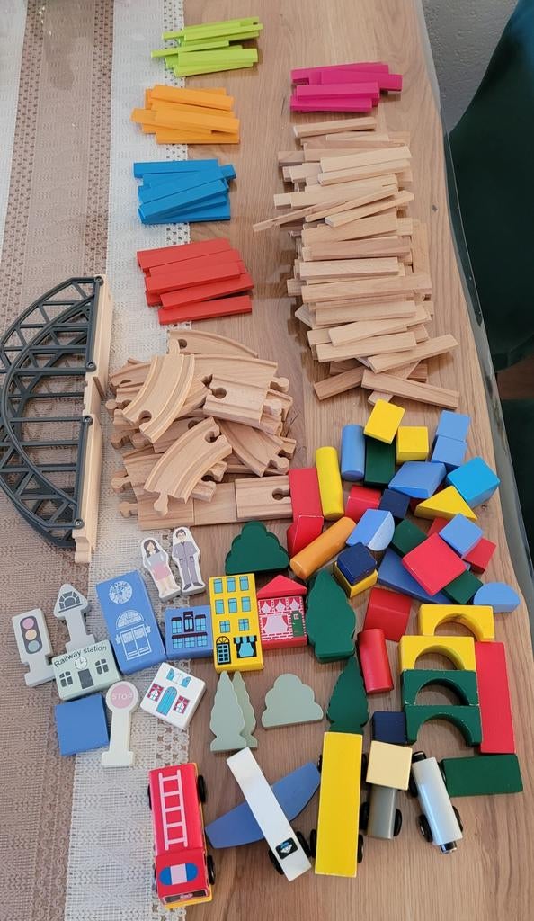 Kapla , blokken en voertuigen en rails, Ophalen, Gebruikt, Overige merken