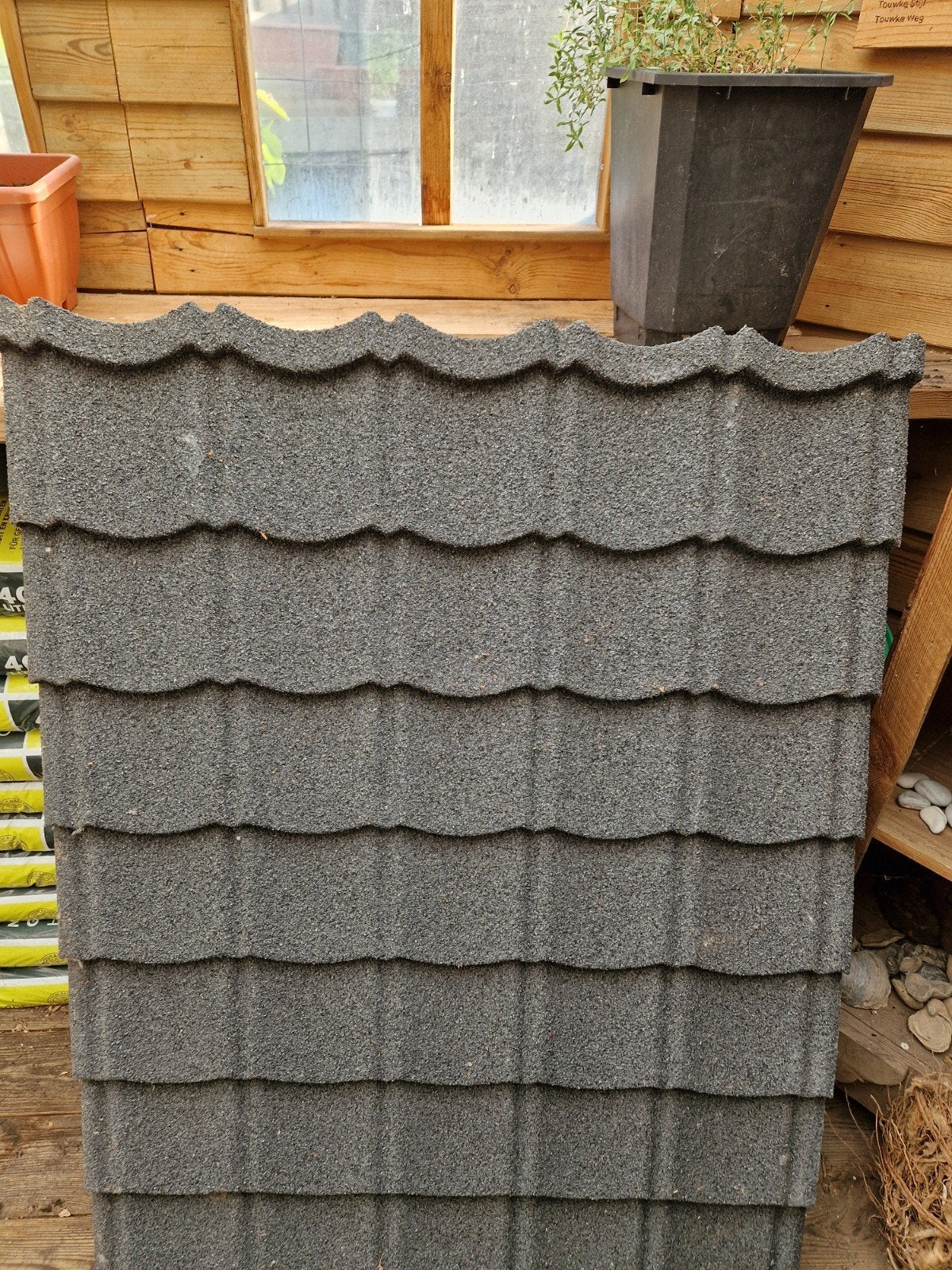 3 stuks nieuwe dakpan platen, Ophalen, Zwart, Nieuw, Minder dan 5 m²